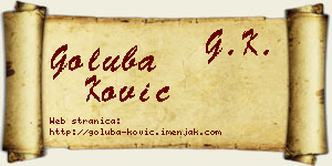 Goluba Ković vizit kartica